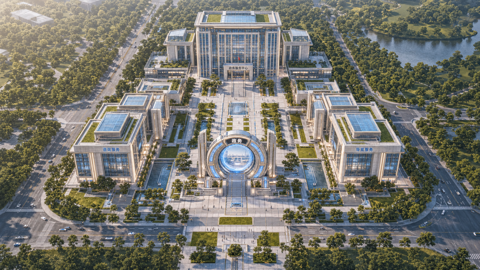 未来行政服务中心概念图